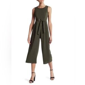 Romeo & Juliet Couture Olive Belted Jumpsuit